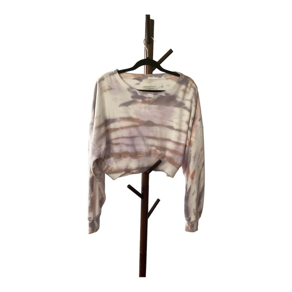 Aeropostale Tie-Dye Cropped Crew Sweatshirt Size XL - Picture 2 of 4